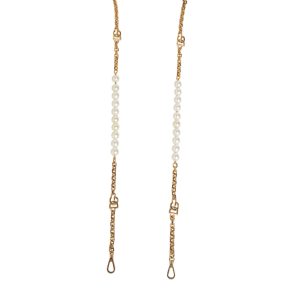 Black Leather Gold Chain Bag Accessory Shoulder Strap