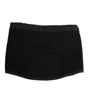 Black Lace Stole Knitted DG Logo Men One Size  Scarf