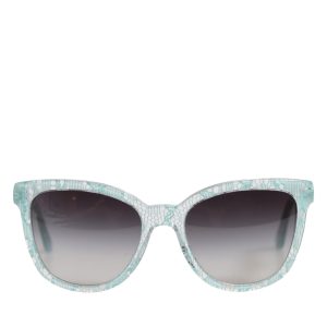 DG4190 Blue Lace Acetate Rectangle Shades Sunglasses