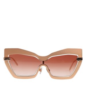 DG2224 Sand Rose Gold Cat Eye Irregular Frame Sunglasses