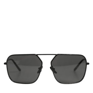 Black Metal Frame Square Lenses Shades Eyewear Sunglasses