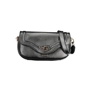 Black Polyurethane Women Handbag