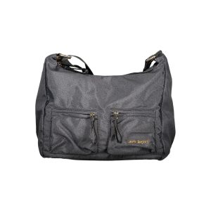 Black Polyester Women Handbag