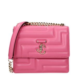 Pink Leather Shoulder Bag