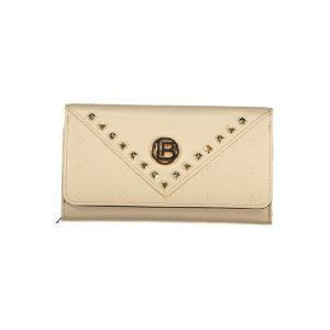 Beige Polyurethane Women Wallet