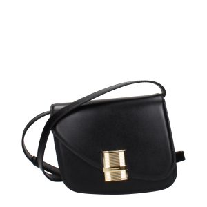 Black Leather Crossbody Bag