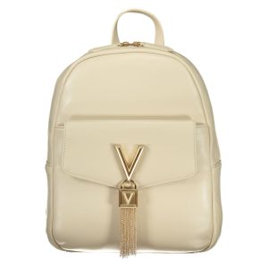 Beige Polyurethane Women Backpack