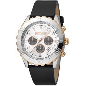 Black Leather Bracelet Watch