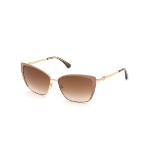 Beige Metal Sunglasses