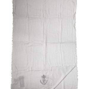 Gray Cashmere Knit Neck Wrap Shawl Scarf