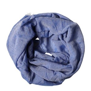 Blue Lace Stole Cotton Neck Wrap Shawl Scarf