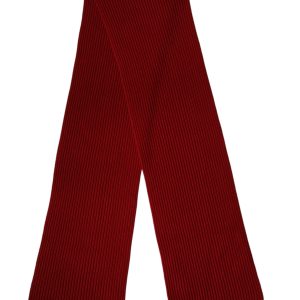 Red Wool Knitted Neck Wrap Shawl Men Scarf