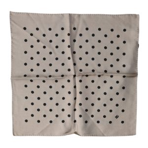 Brown Polka Dot Square Handkerchief Scarf