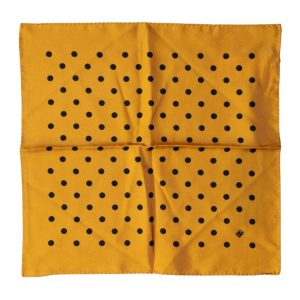 Orange Polka Dot Square Handkerchief Scarf