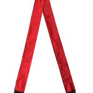 Red Silk Fringes Neck Wrap Foulard Scarf