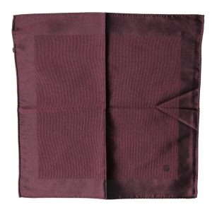 Maroon Logo Silk Square Handkerchief Scarf