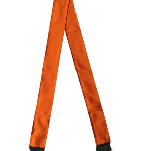 Orange Silk Fringes Neck Wrap Foulard Scarf