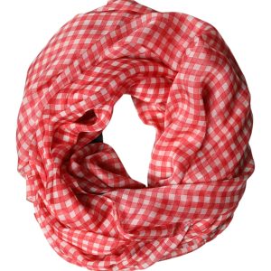Red Checkered Plaid Neck Wrap Shawl  Scarf