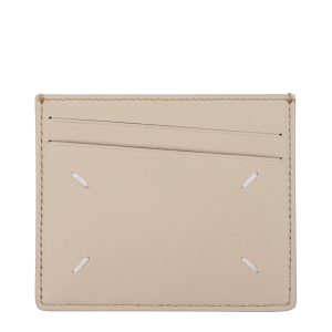 Beige Leather Cardholder