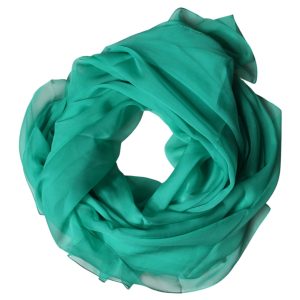 Green Stole Silk Neck Wrap Shawl Scarf