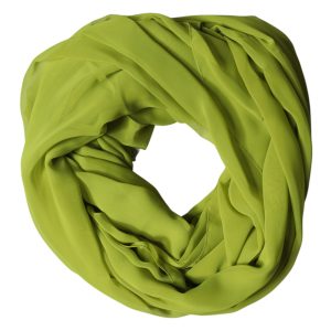 Green Polyester Stole Neck Wrap Shawl  Scarf