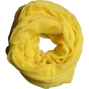 Yellow Silk Stole Neck Wrap Shawl Men 200cm x 130cm Scarf