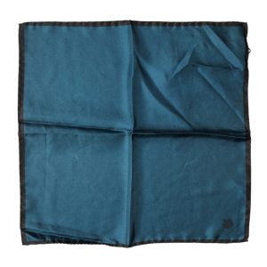 Blue Silk Square Pocket Handkerchief Scarf