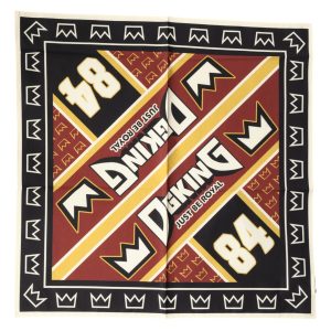 Multicolor DG King Square Foulard Men 50.5cm x 50cm Scarf