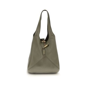 Bicolor Buffalo Leather Shoulder Bag
