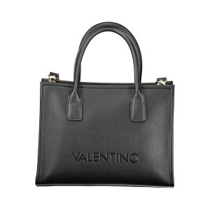 Black Polyurethane Women Handbag