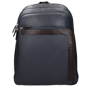 Gray Leather Backpack